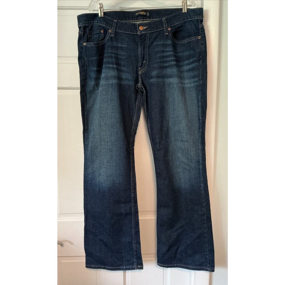 LEVIS 524 Denim Jeans 17M Boot Cut TOO SUPERLOW Stretch Dark Wash 40x31